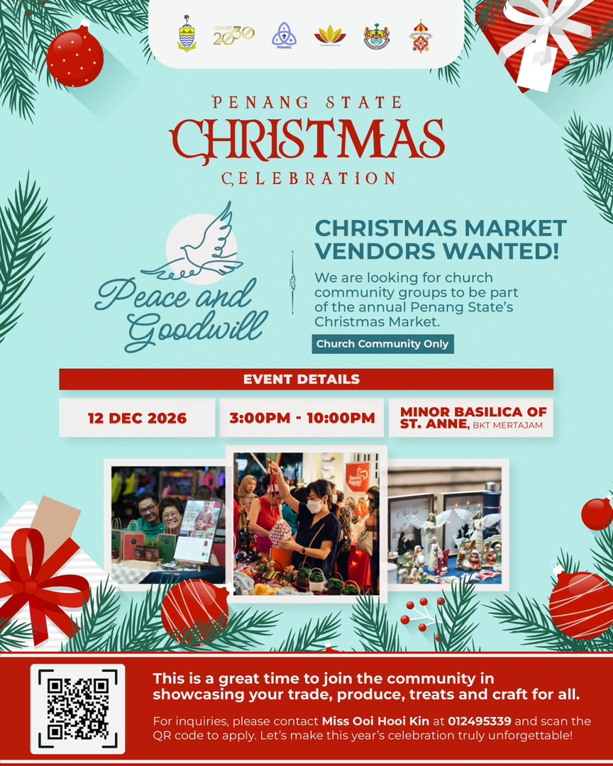 Penang State Christmas Celebration — Christmas Market vendors wanted
